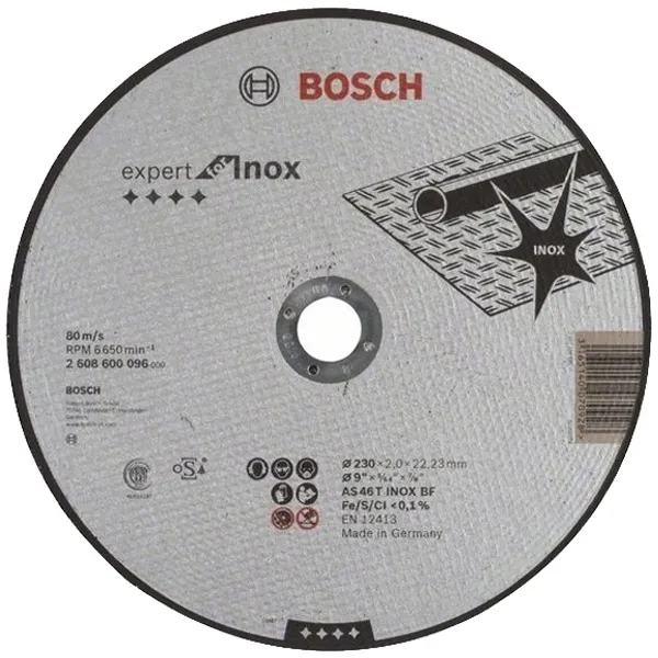 24X BOSCH  EXPERT FOR INOX  DISCO DE CORTEACERO INOXIDABLE, 230X22,2X2MM, 1 CADA + BOSCH  EXPERT FOR INOX  DISCO DE CORTEACE