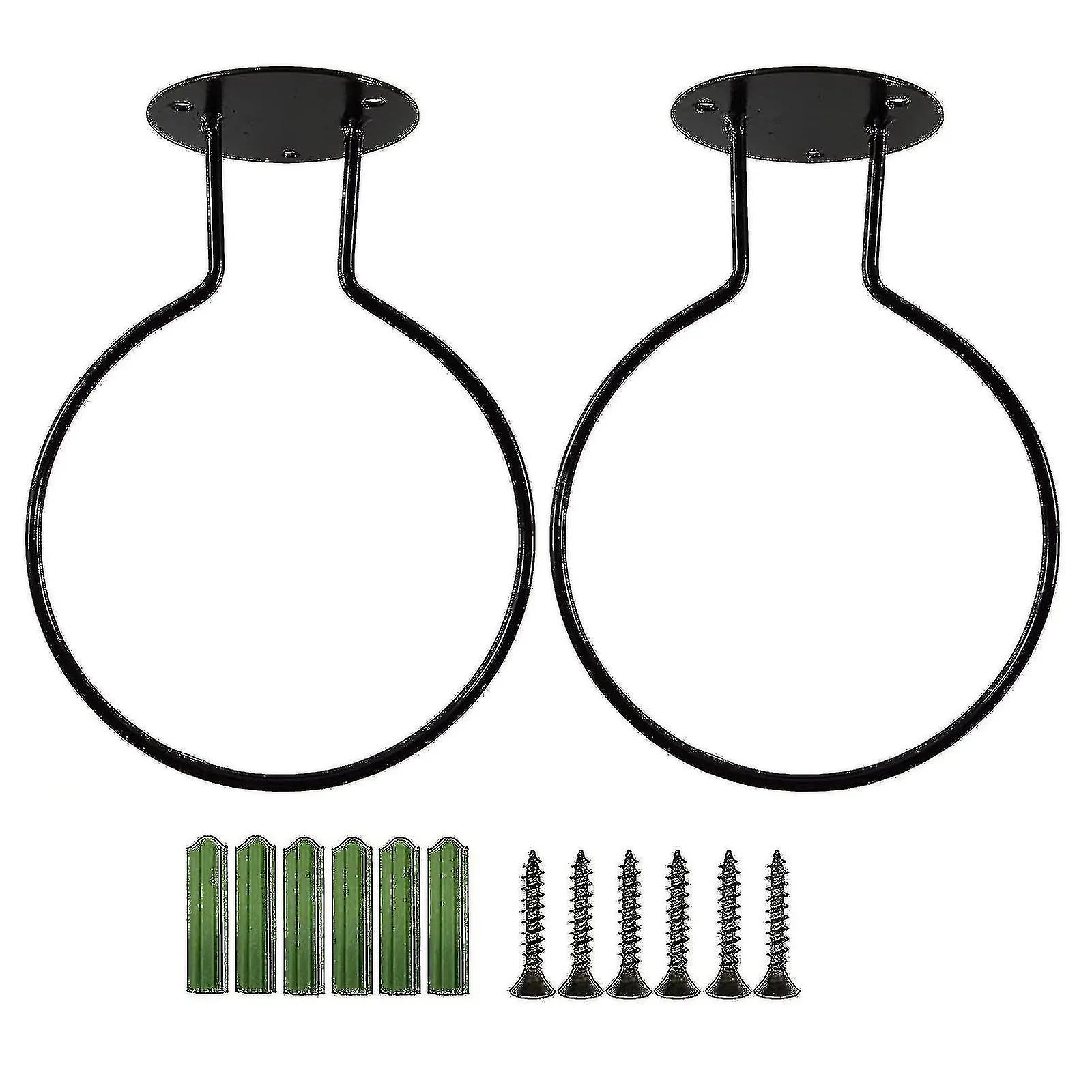 2pcs Soporte de pelota montado en la pared para baloncesto voleibol rugby soccerab