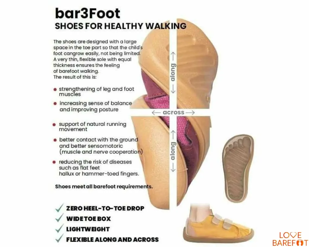 3F Bar3foot Botines Respetuosos Hidrófobos Morado