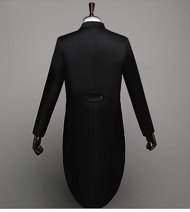 Abrigo de cola para hombre Esmoquin traje conjunto, traje de esmoquin para hombre con pajarita