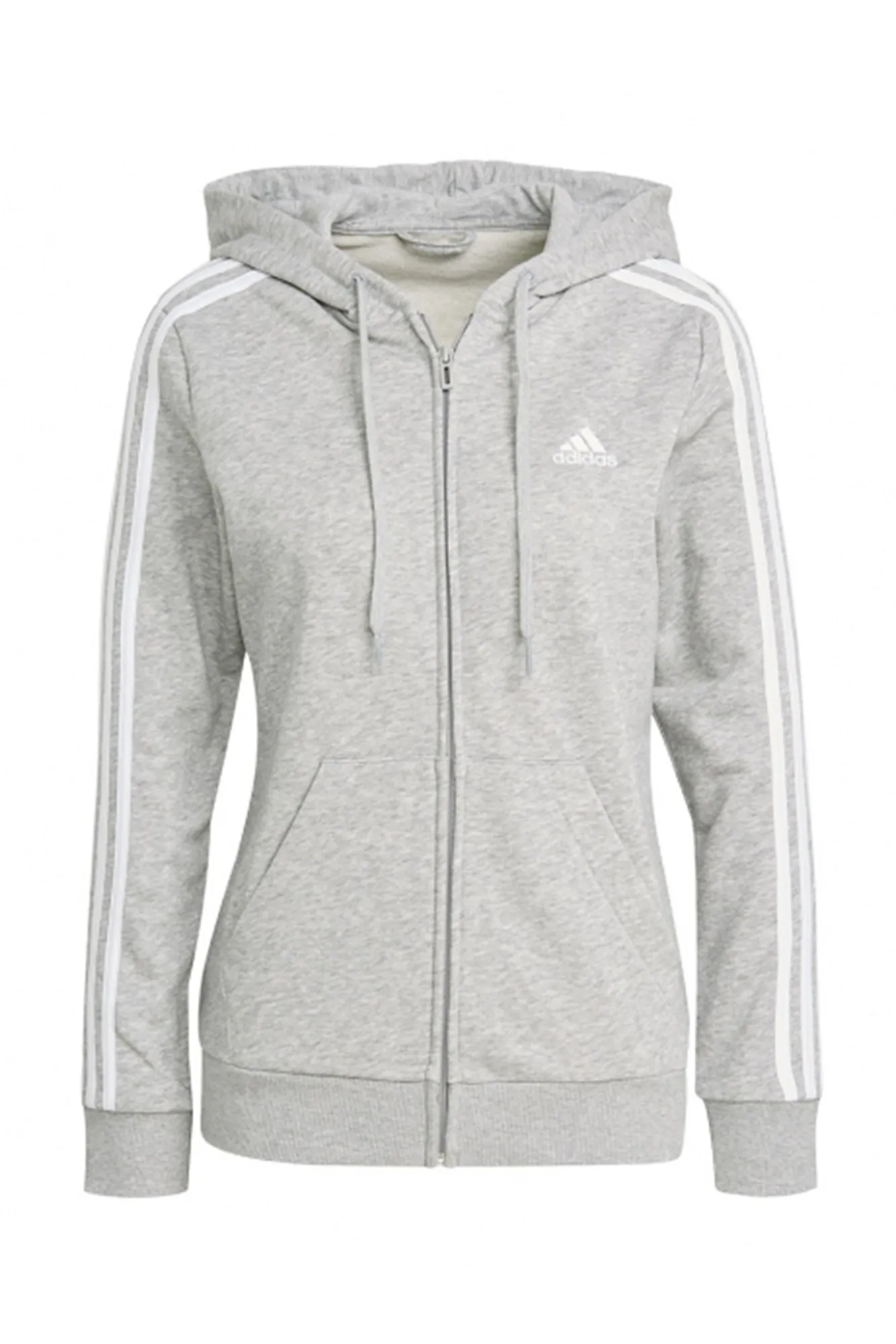 Adidas Sudadera gris Adidas con cremallera