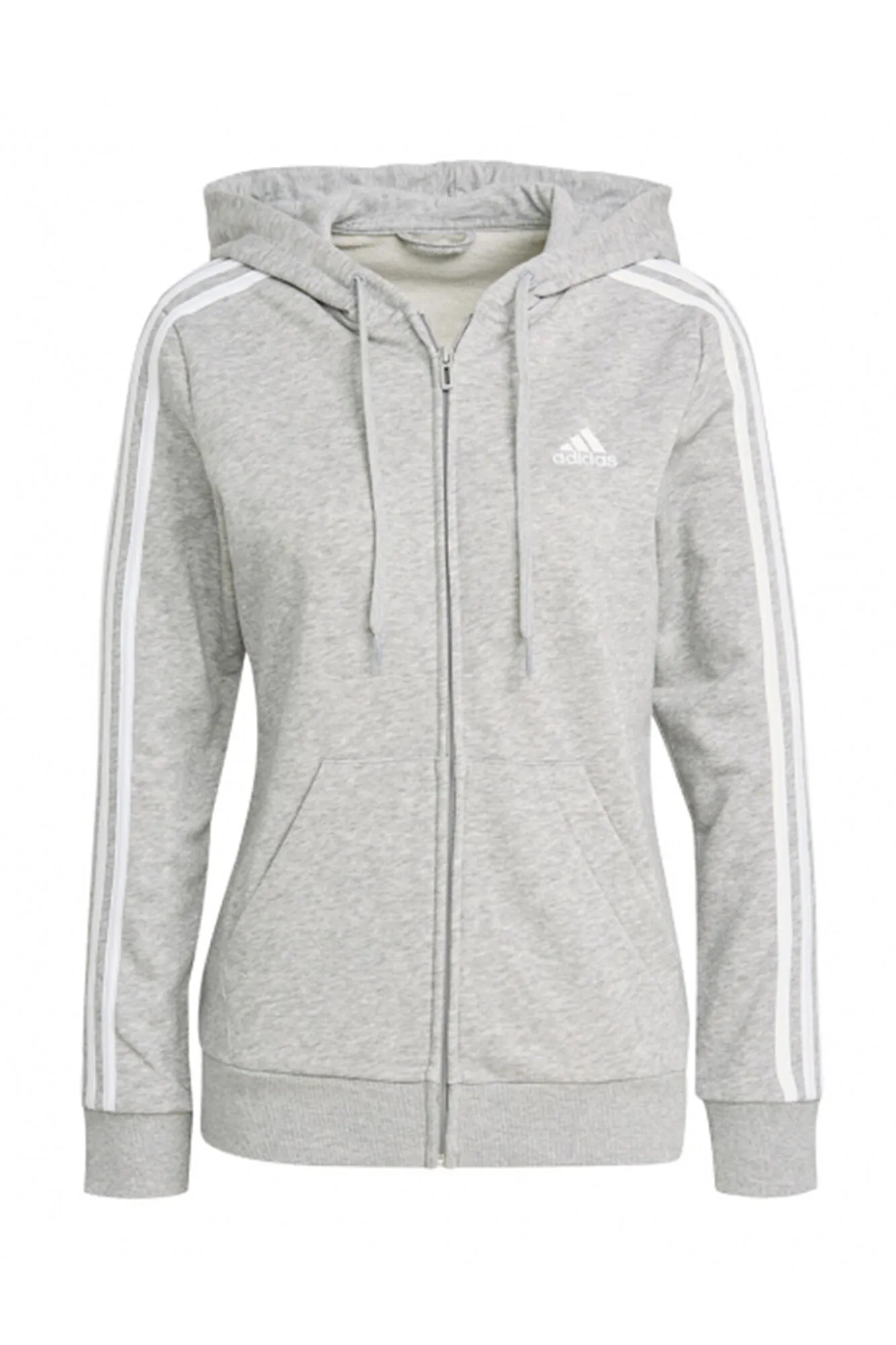 Adidas Sudadera gris Adidas con cremallera