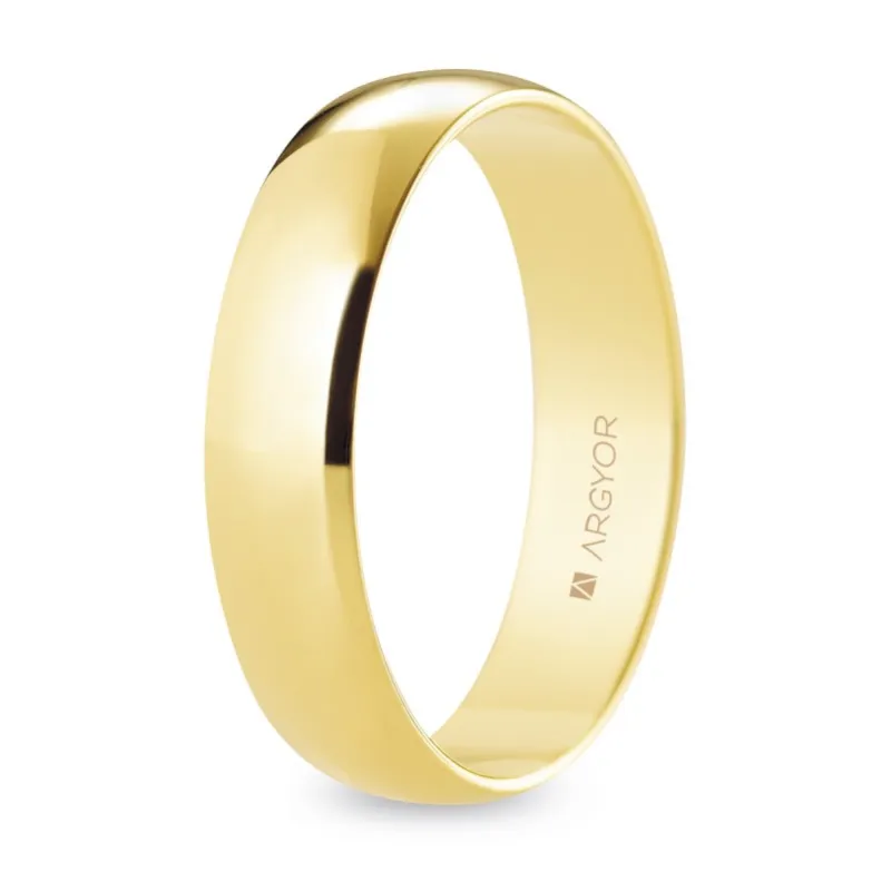 Alianza "Argyor" Pulida Oro 18k 5mm (50505)