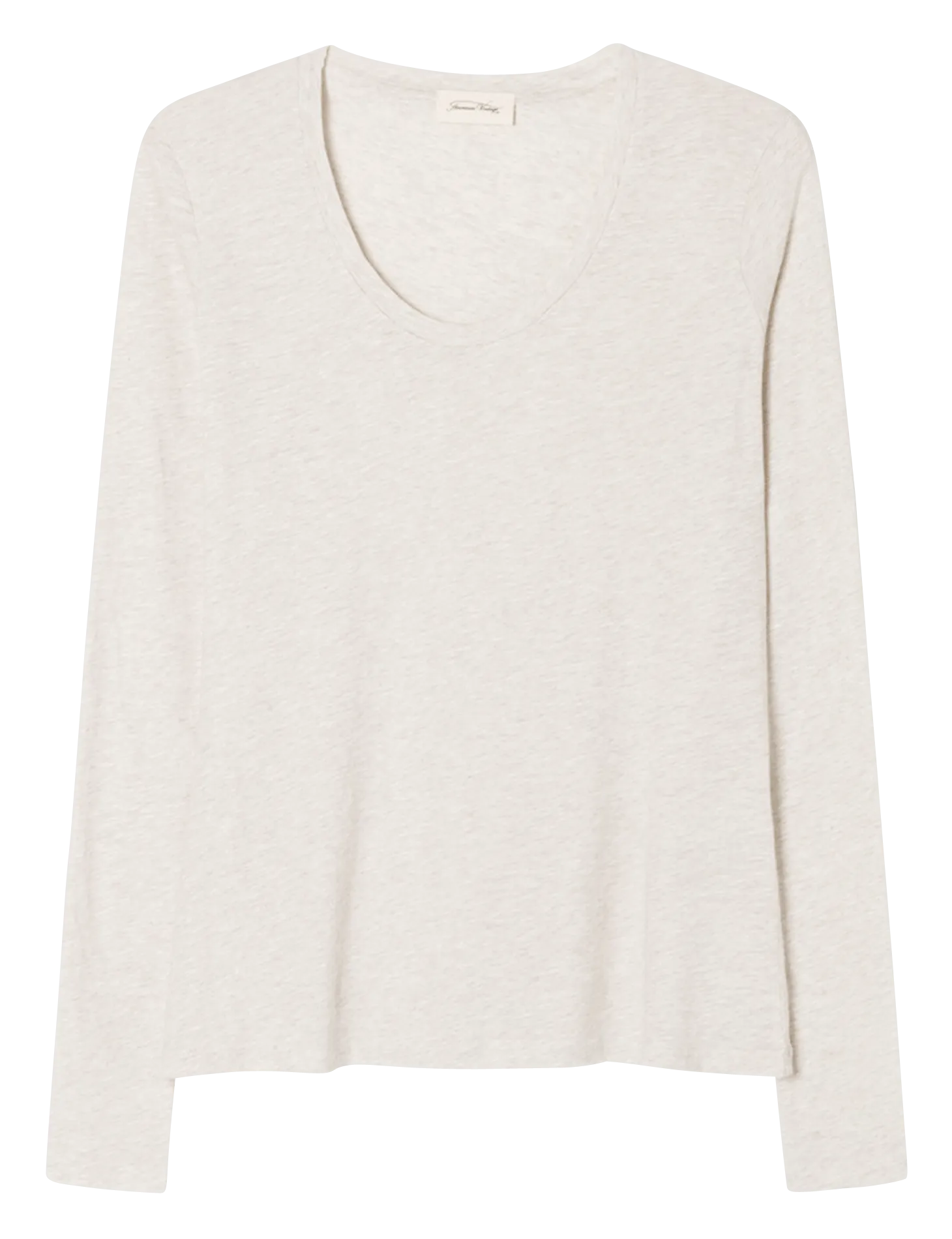 AMERICAN VINTAGE JACKSONVILLE  CAMISETA DE ALGODóN CON CUELLO REDONDO EN BEIGE
