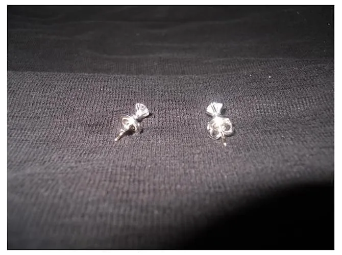 Autre Marque Pendientes con diamantes Blanco 
