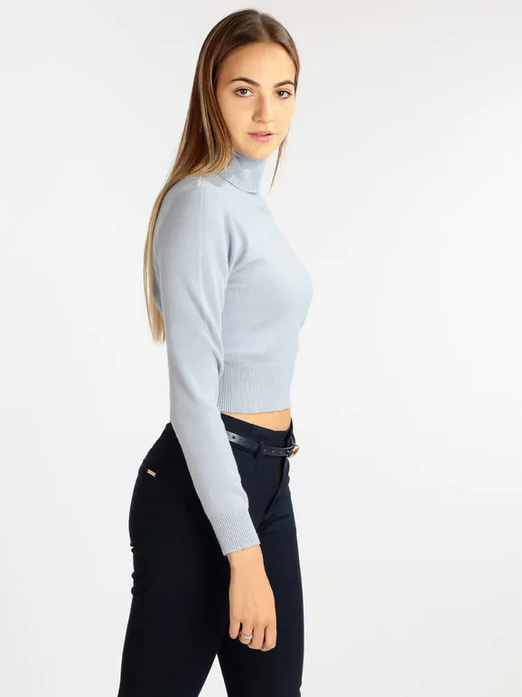 Baci & Abbracci Jersey corto de cuello alto para mujer