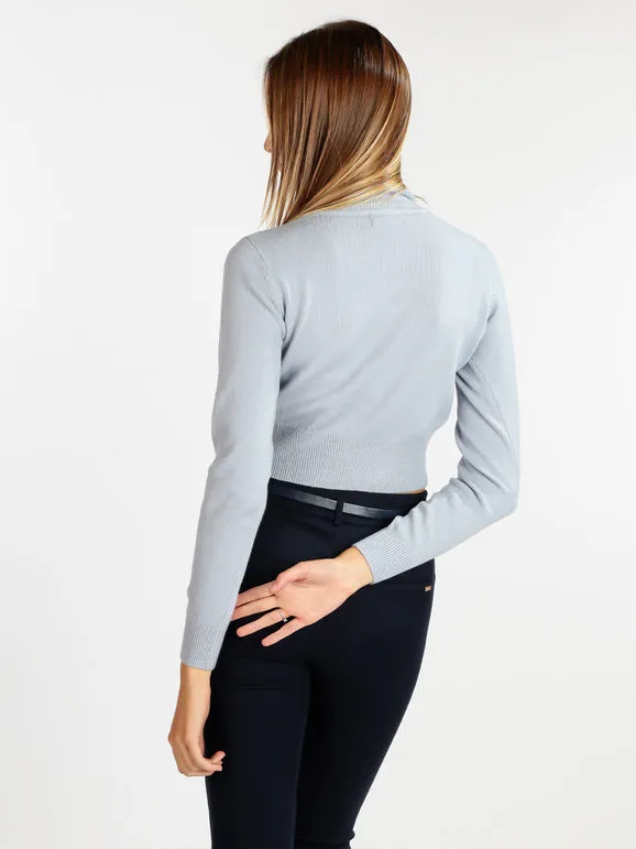 Baci & Abbracci Jersey corto de cuello alto para mujer