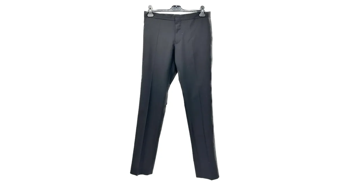 BALENCIAGA Pantalón T.ÉL 46 Lana Negro 