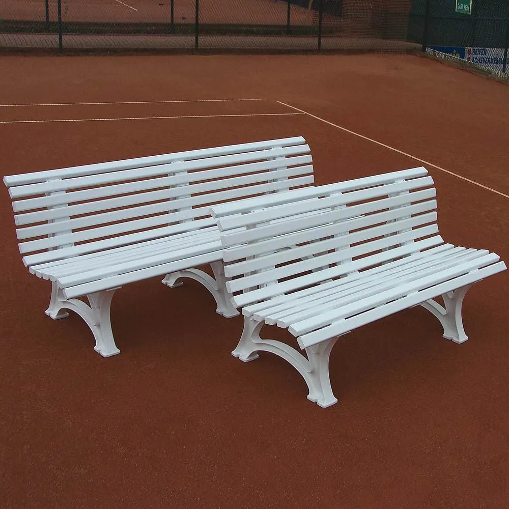 Banco De Tenis 1,5m Con Respaldo Curvo