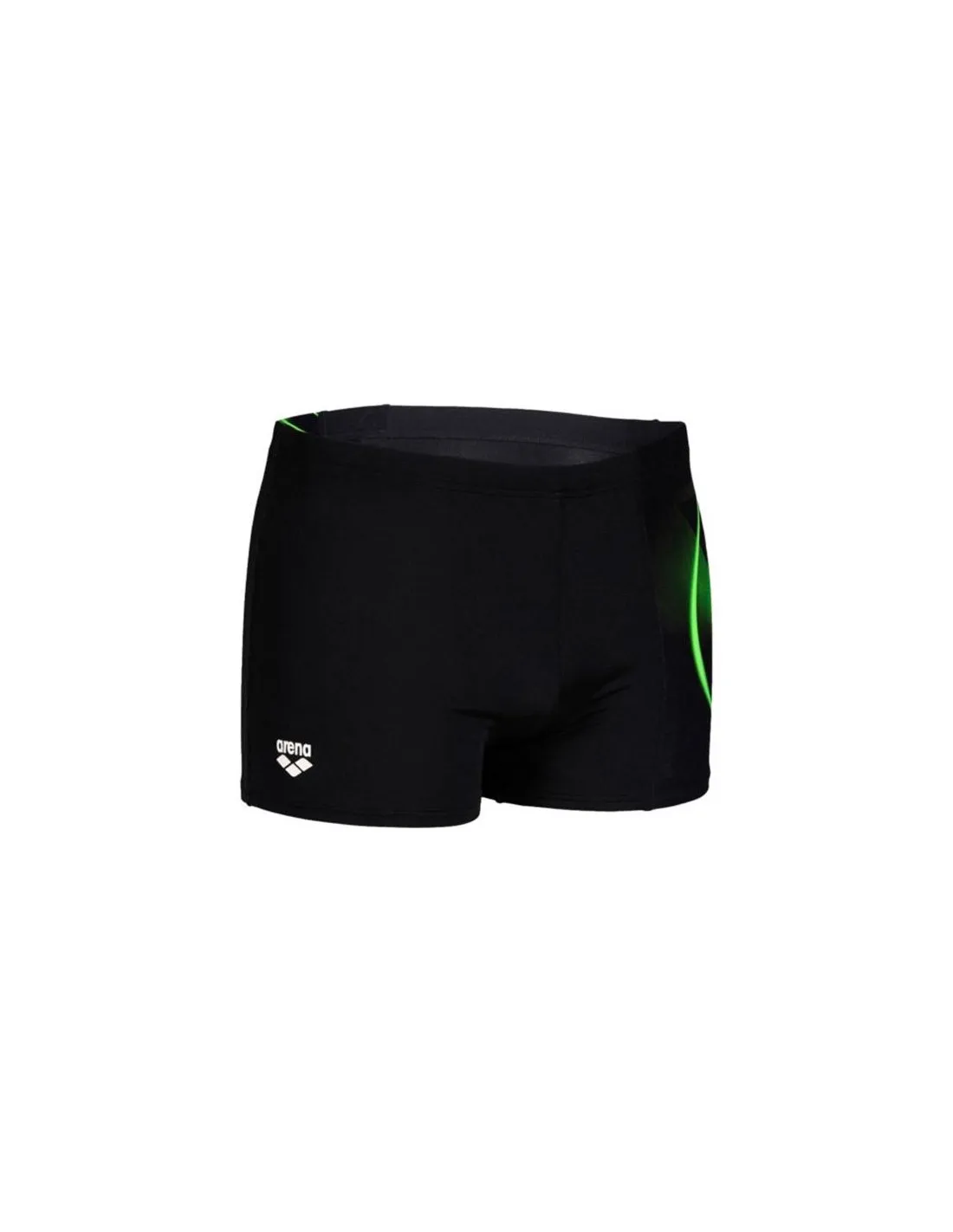 Bañador de Natación Arena Swim Short Graphic Black/Soft Green Hombre