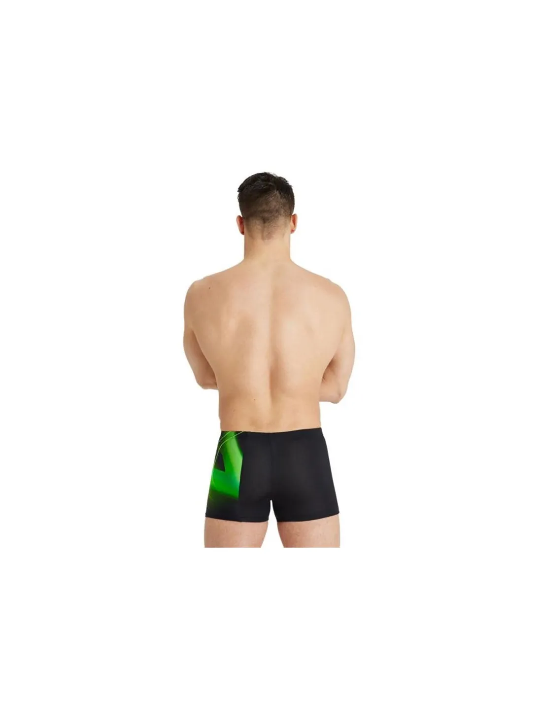Bañador de Natación Arena Swim Short Graphic Black/Soft Green Hombre