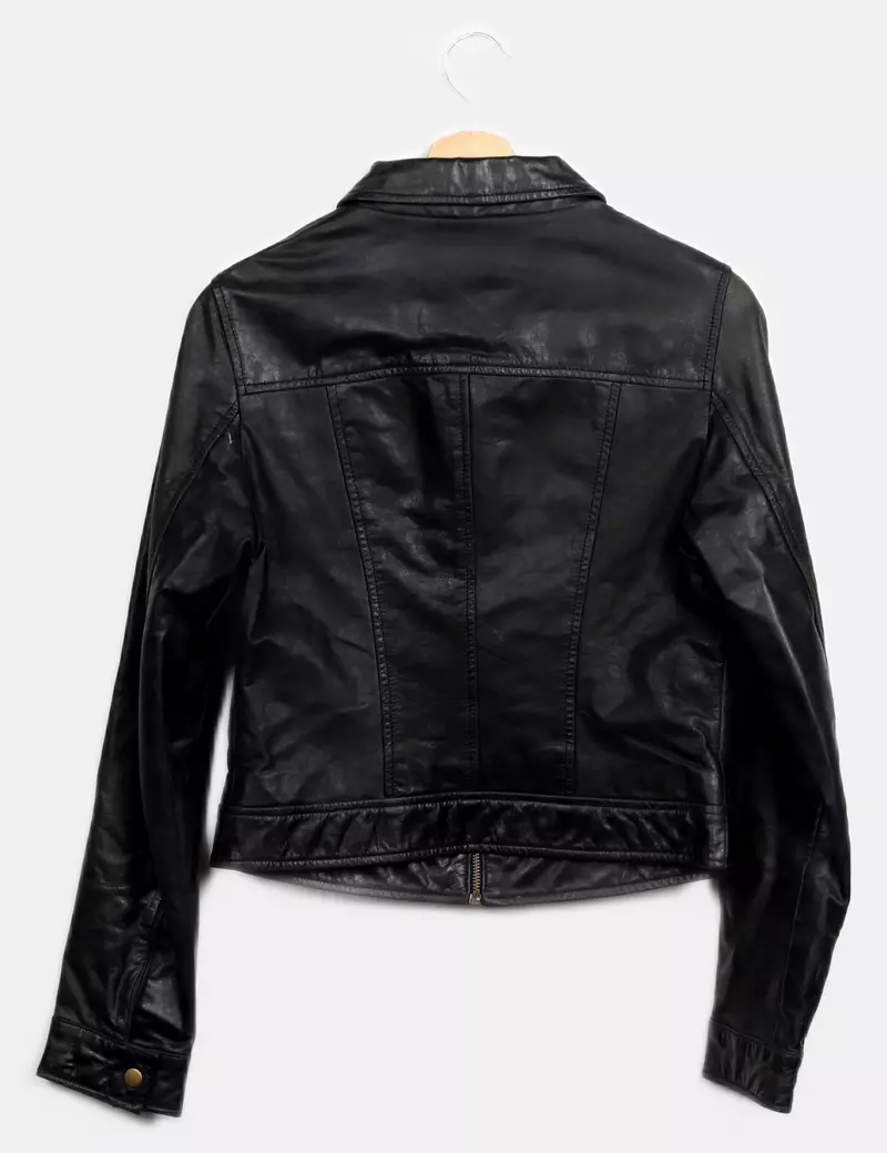 Bershka Chaqueta biker Piel