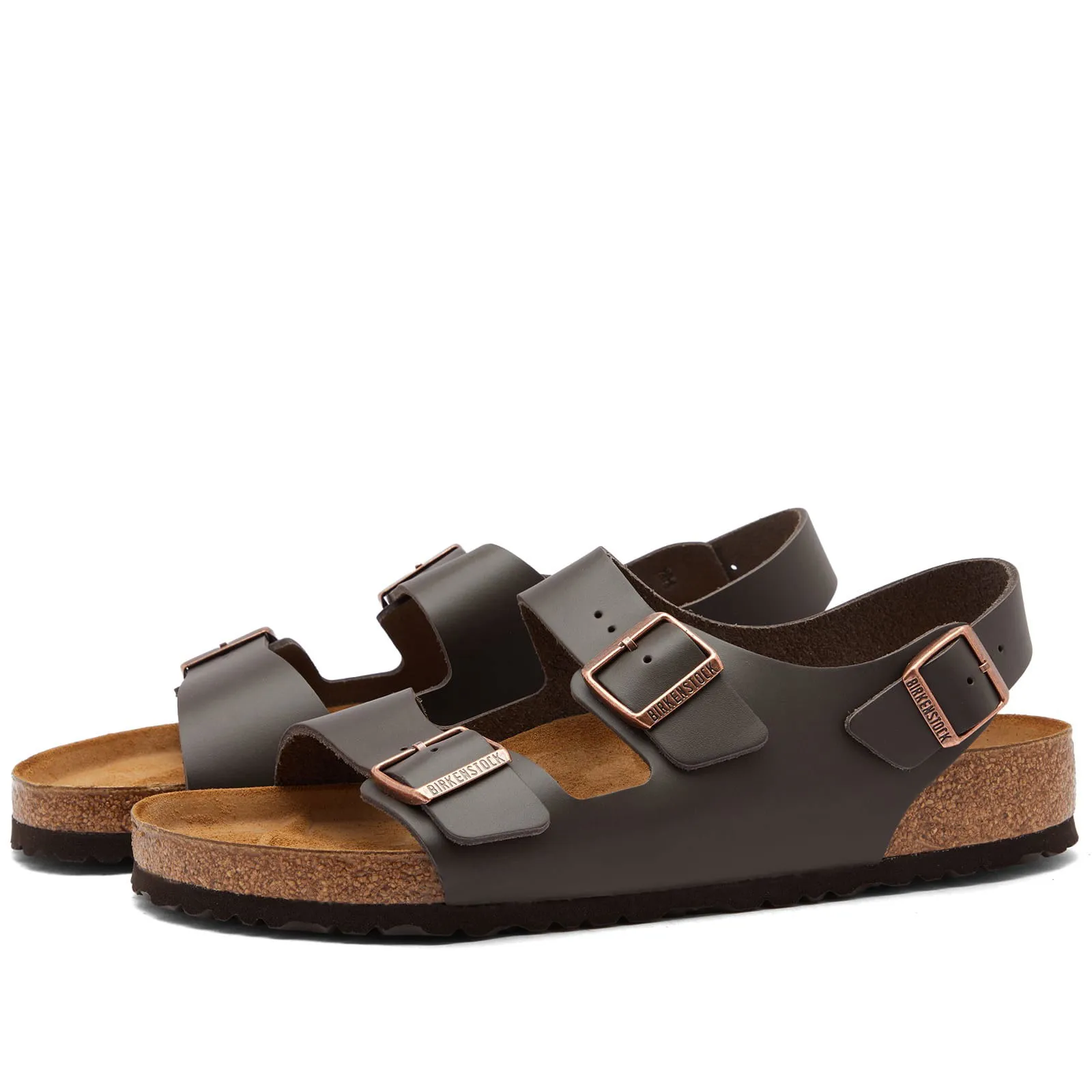 Birkenstock Milano Dark Brown Smooth Leather