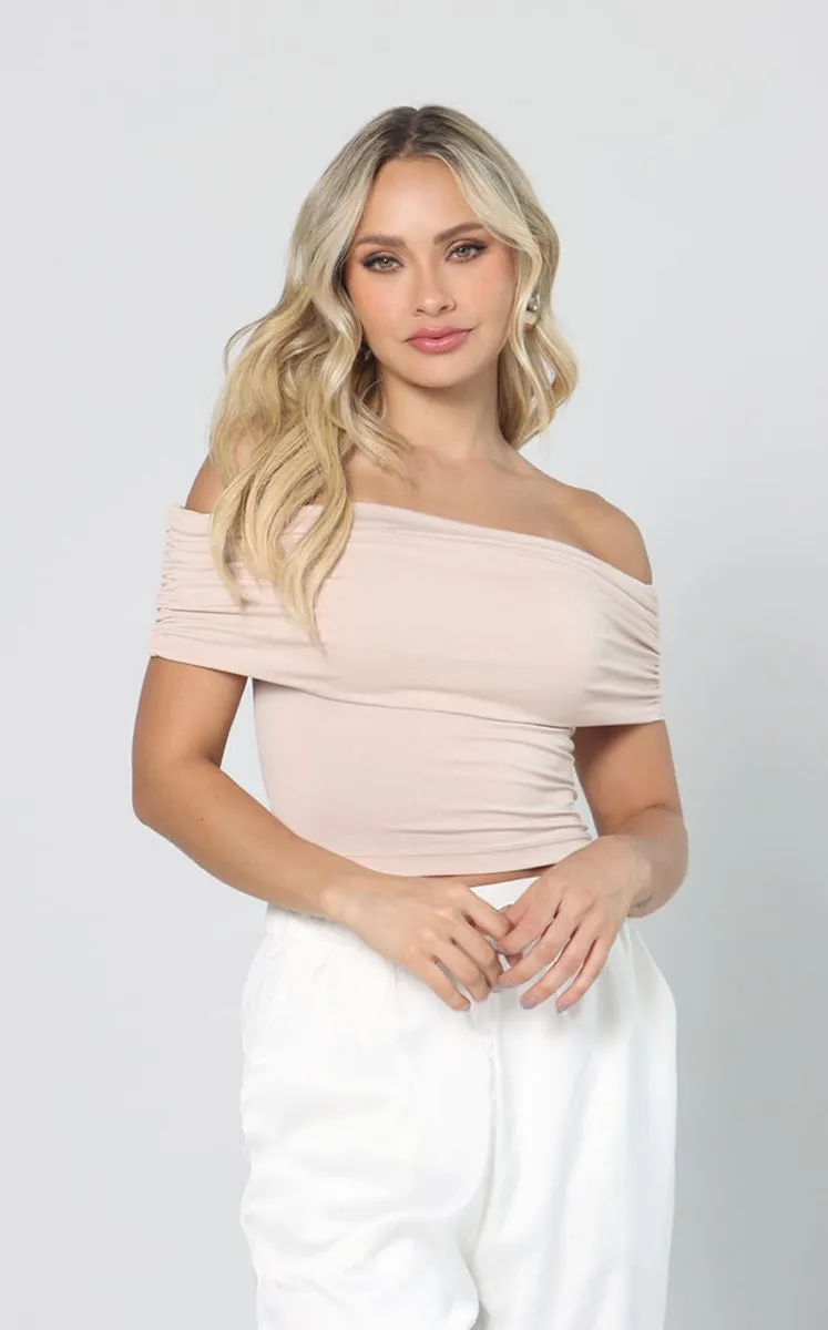 Blusa Nude Cuello Bandeja Navissi