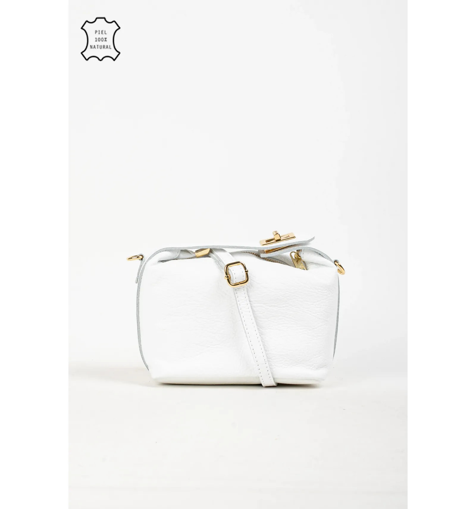 BOLSO DE PIEL DRILU  BLANCO