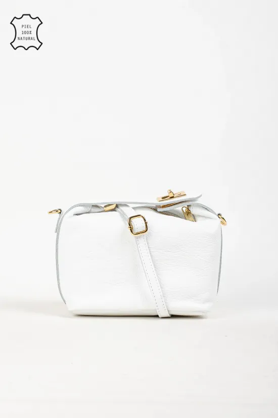 BOLSO DE PIEL DRILU  BLANCO
