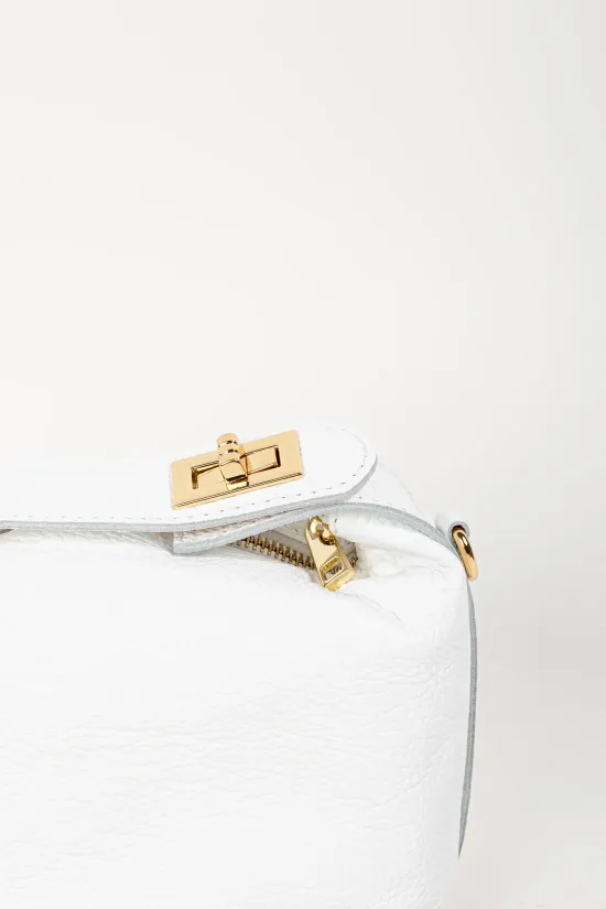 BOLSO DE PIEL DRILU  BLANCO