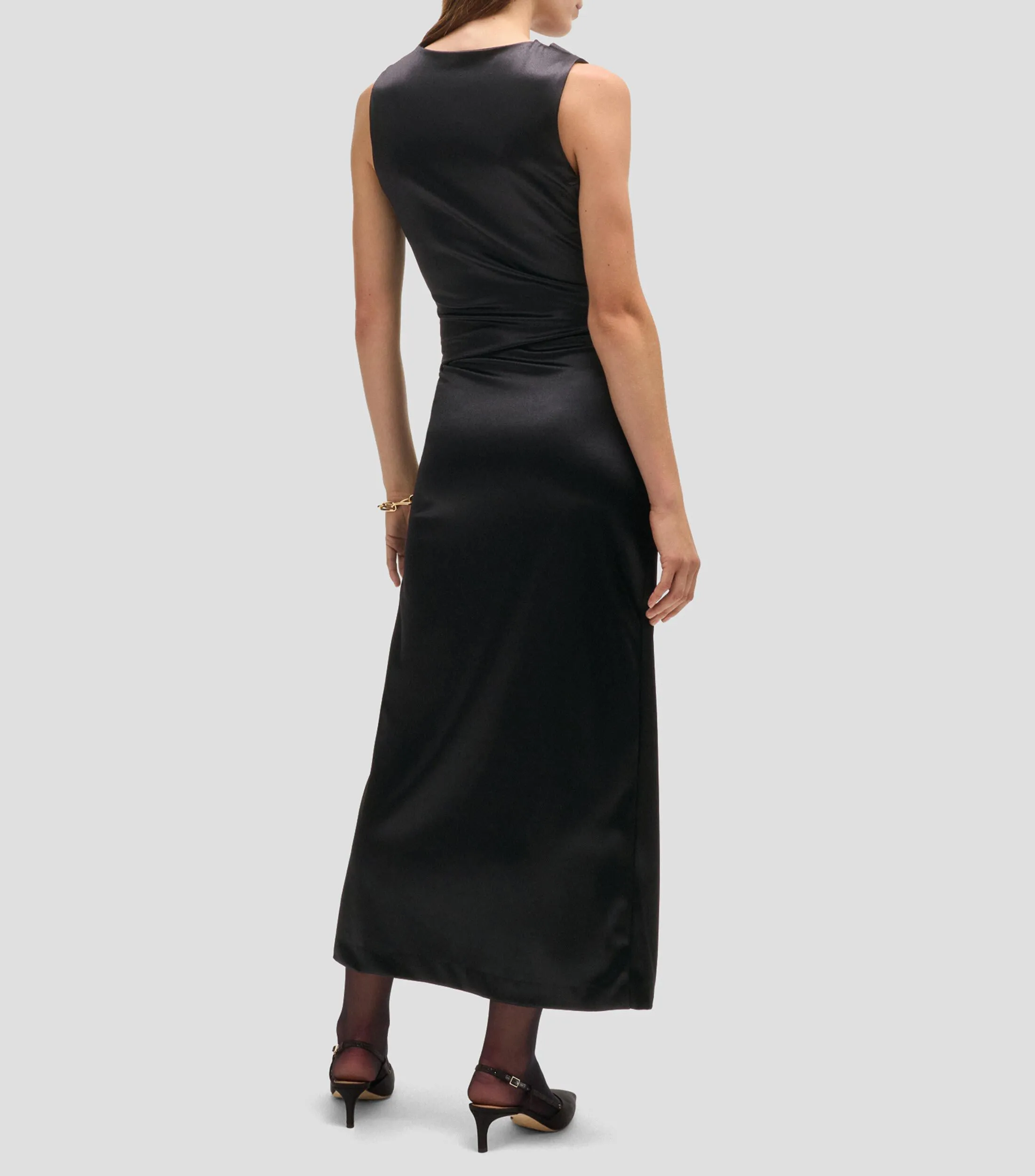 Boss Vestido largo cruzado con efecto reluciente Mujer