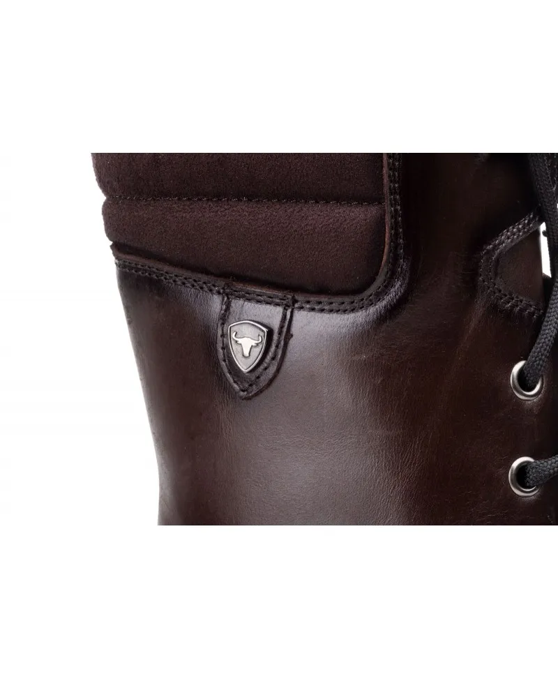 Botas Militares Mujer Piel Marrón Cordones Iberico