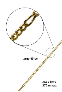 CADENA DE ORO AMARILLO 9 KTES. 127_9KBP(13)4545