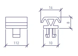 Caja 100 ud Clip para Rastrel Aluminio Peygran