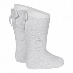CALCETINES ALTOS PUNTO BOBO CON LAZO