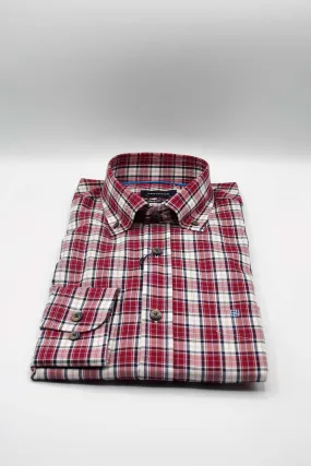 Camisa de hombre Pertegaz cuadro burdeos PERTEGAZ