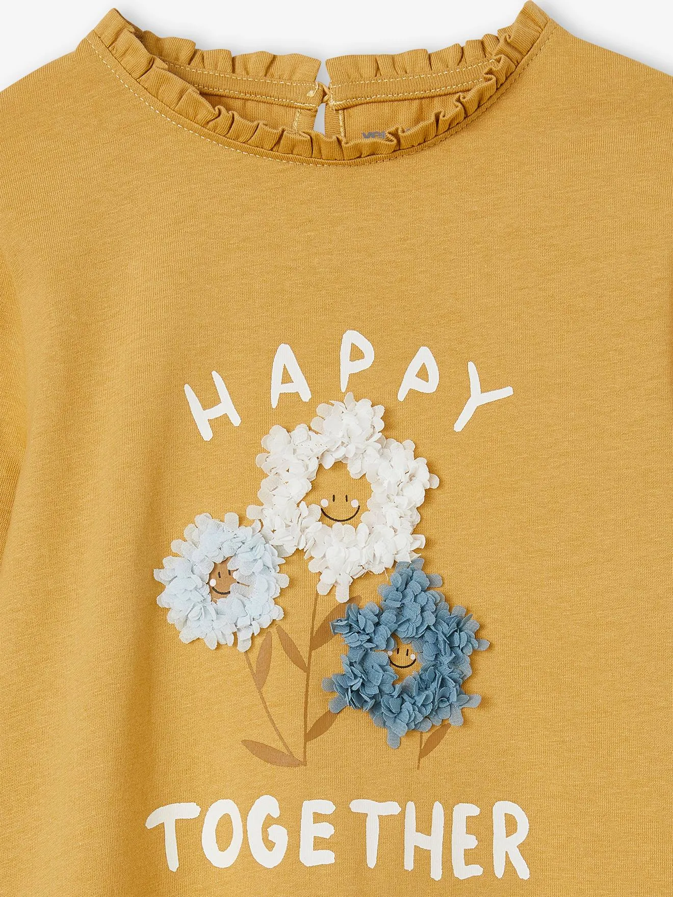CAMISETA CON MOTIVO FANTASíA Y DETALLES DE FRUFRú OEKOTEX®, PARA NIñA