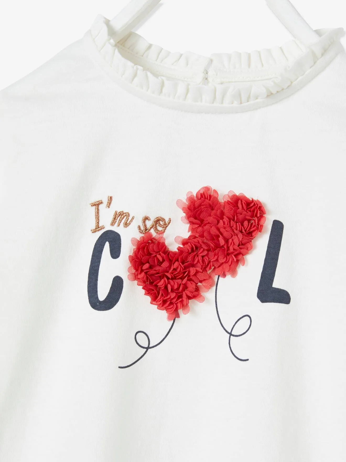CAMISETA CON MOTIVO FANTASíA Y DETALLES DE FRUFRú OEKOTEX®, PARA NIñA