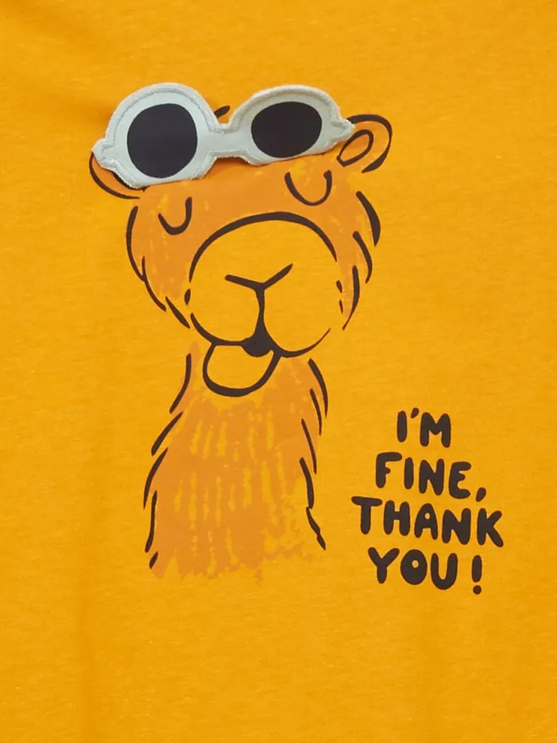 CAMISETA DE PUNTO CON ANIMACIóN  AMARILLO