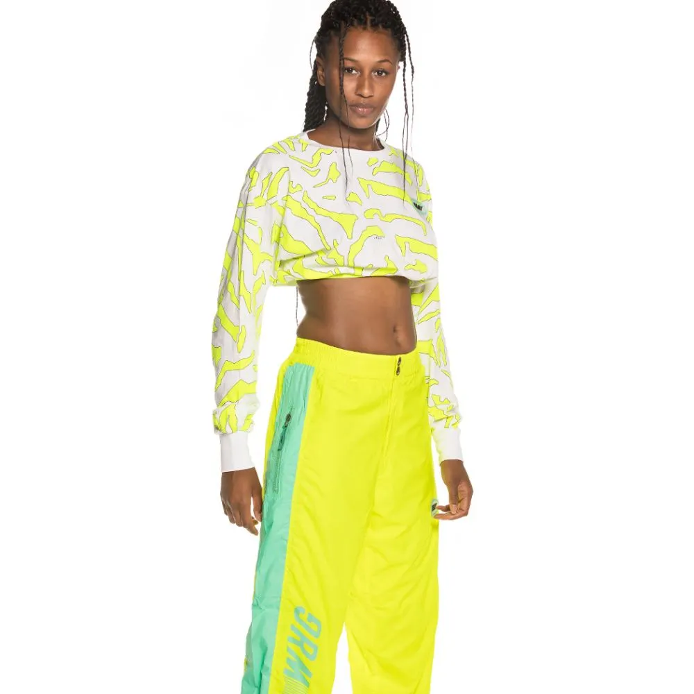 Camiseta Grimey Chica Mysterious Vibes Long Sleeve Crop Top FW19 White