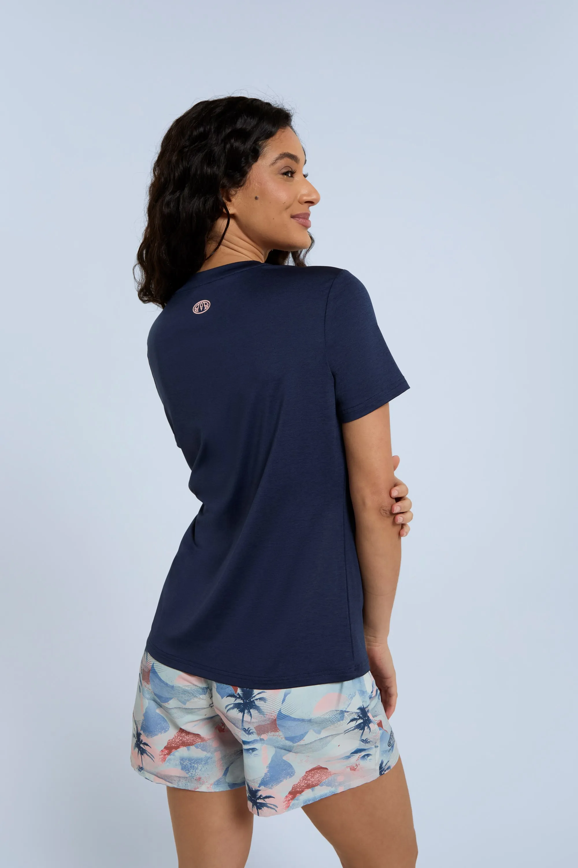 Camiseta Latero de natación híbrida para mujer