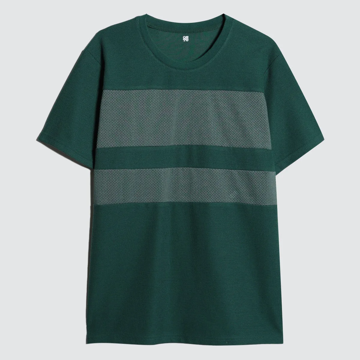Camiseta Manga Corta Con Franjas