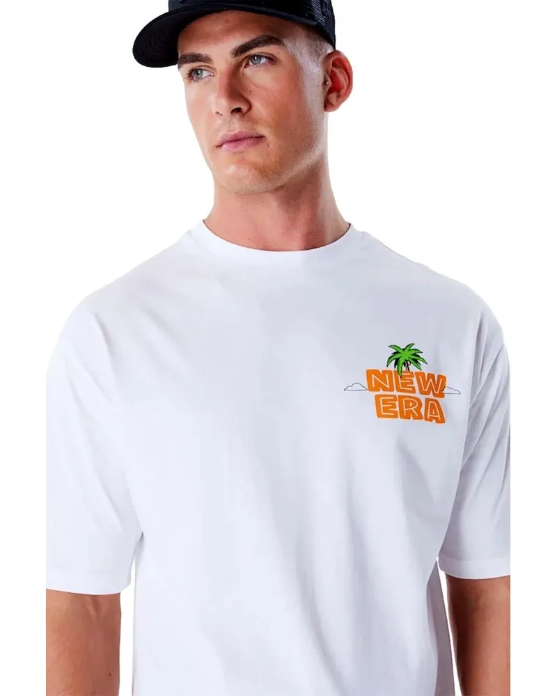 Camiseta new era blanca los angeles graphic os tee