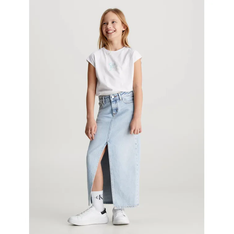 CAMISETA NIÑA  CK GRADIENT FLOCK BXY CP SS TSHI