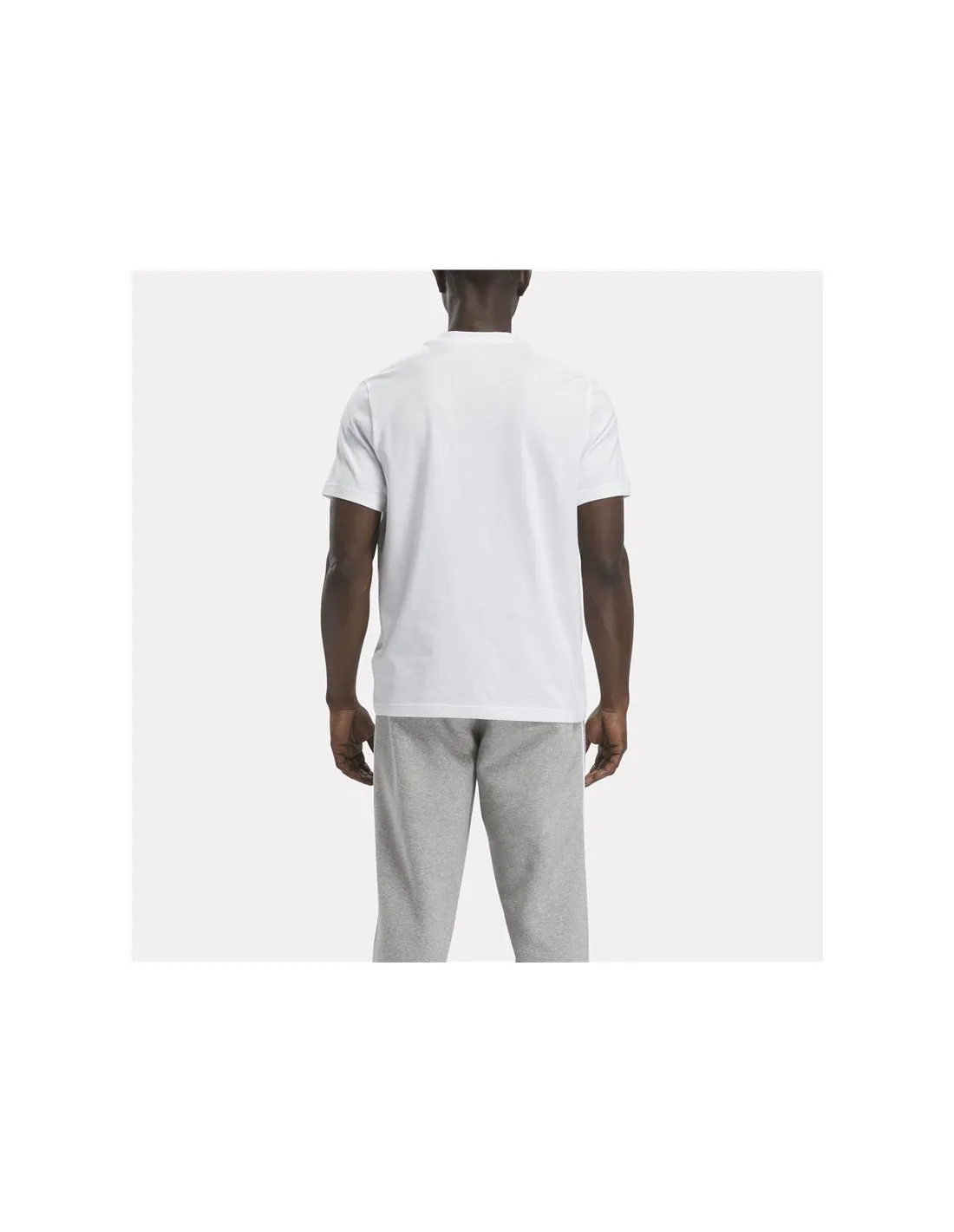 Camiseta Reebok Identity Big Stacked Logo Hombre Blanco