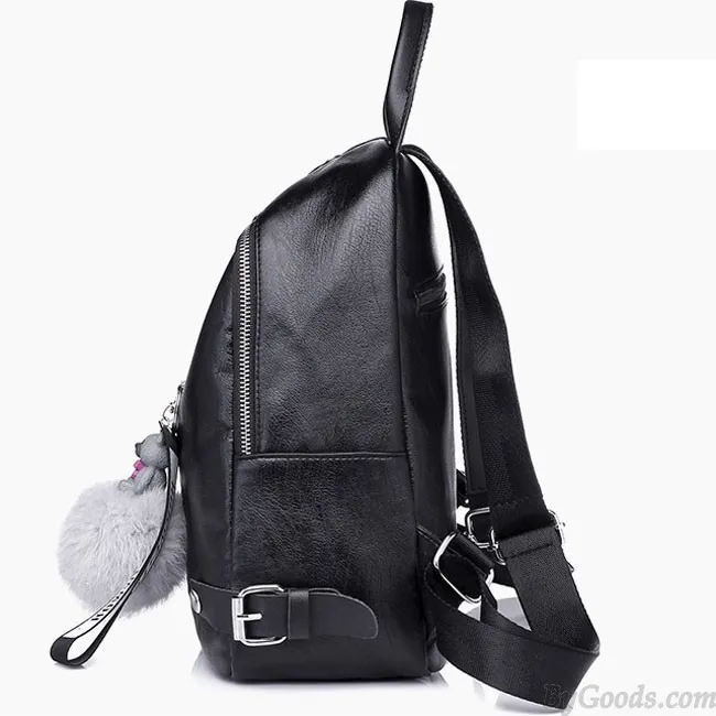 Casual Black Vertical Zipper School Outdoor Sports Backpack