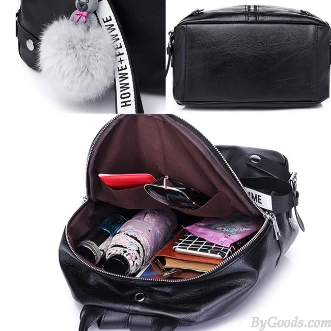 Casual Black Vertical Zipper School Outdoor Sports Backpack