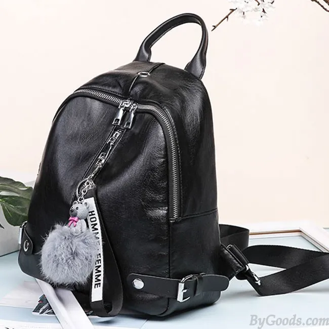 Casual Black Vertical Zipper School Outdoor Sports Backpack