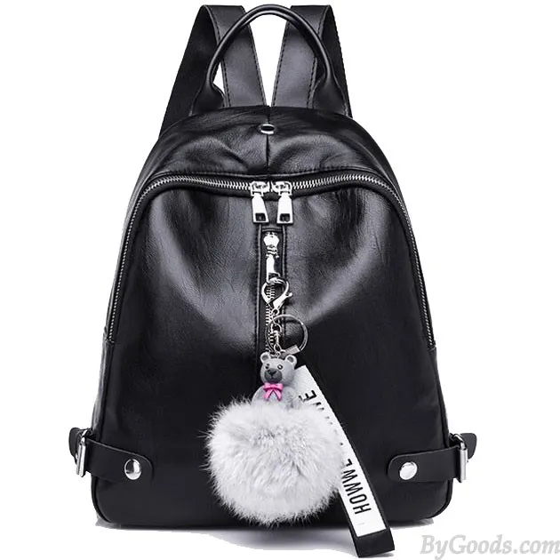 Casual Black Vertical Zipper School Outdoor Sports Backpack