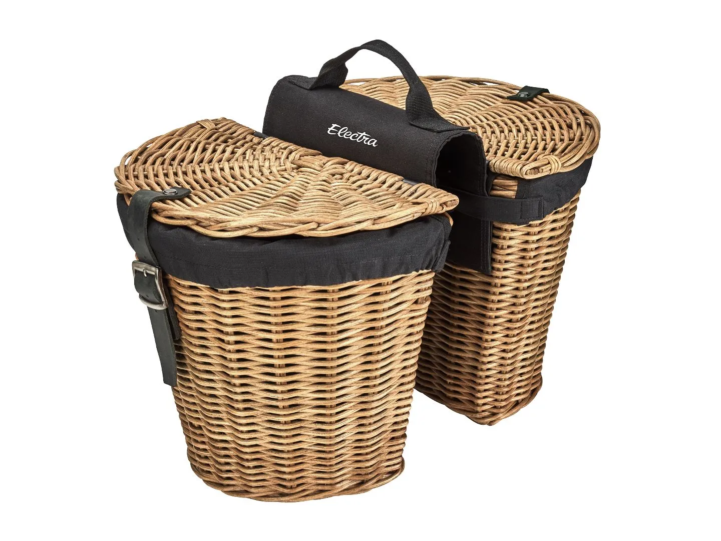 Cesta trasera Electra Rattan Alforjas con forro Na