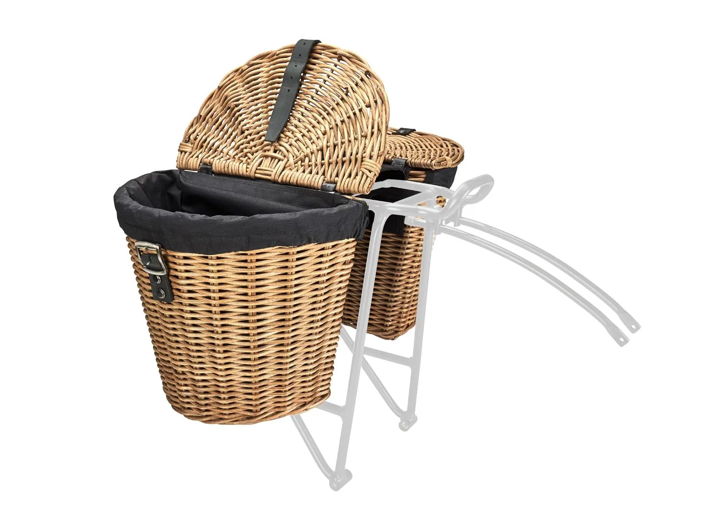 Cesta trasera Electra Rattan Alforjas con forro Na