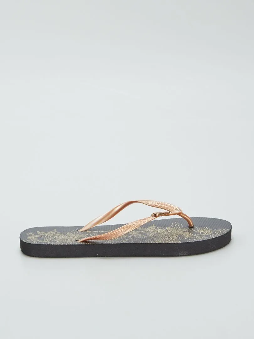 CHANCLAS DE PIñAS  NEGRO