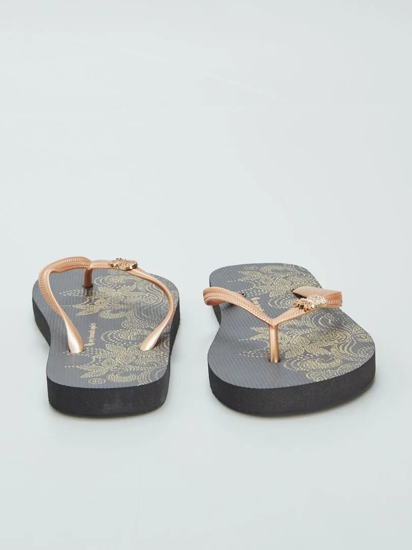 CHANCLAS DE PIñAS  NEGRO