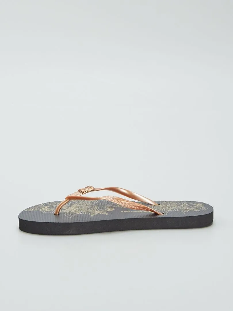 CHANCLAS DE PIñAS  NEGRO