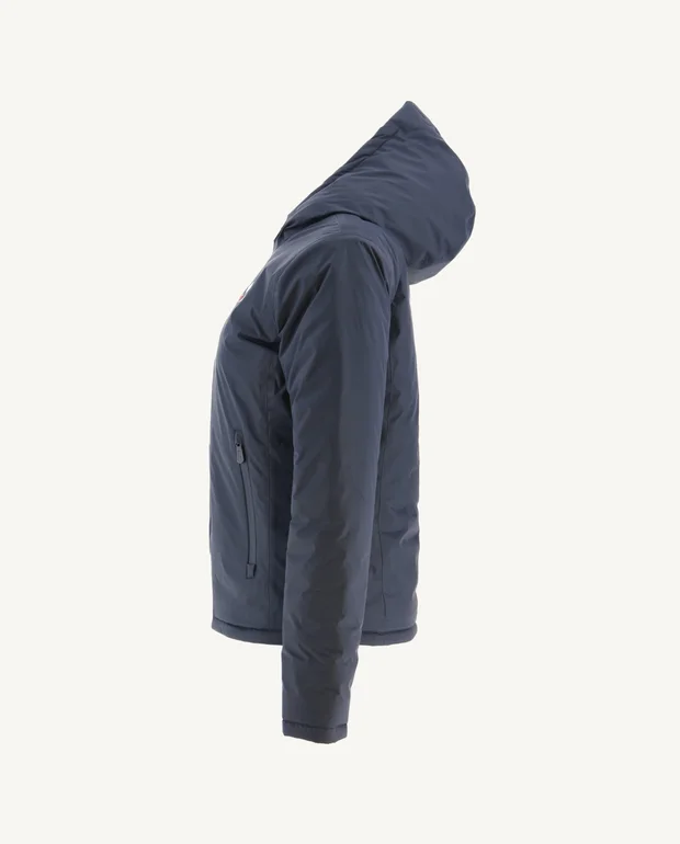 Chaqueta con capucha Jott VIENNE de plumas pato reversible Mujer  FW22WJAC11 – 104 marine Justoverthetop azul marino