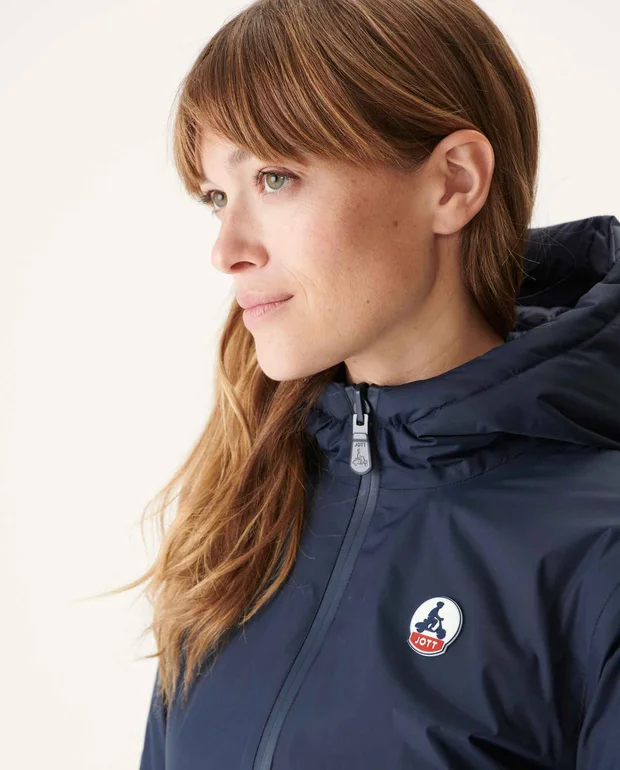 Chaqueta con capucha Jott VIENNE de plumas pato reversible Mujer  FW22WJAC11 – 104 marine Justoverthetop azul marino