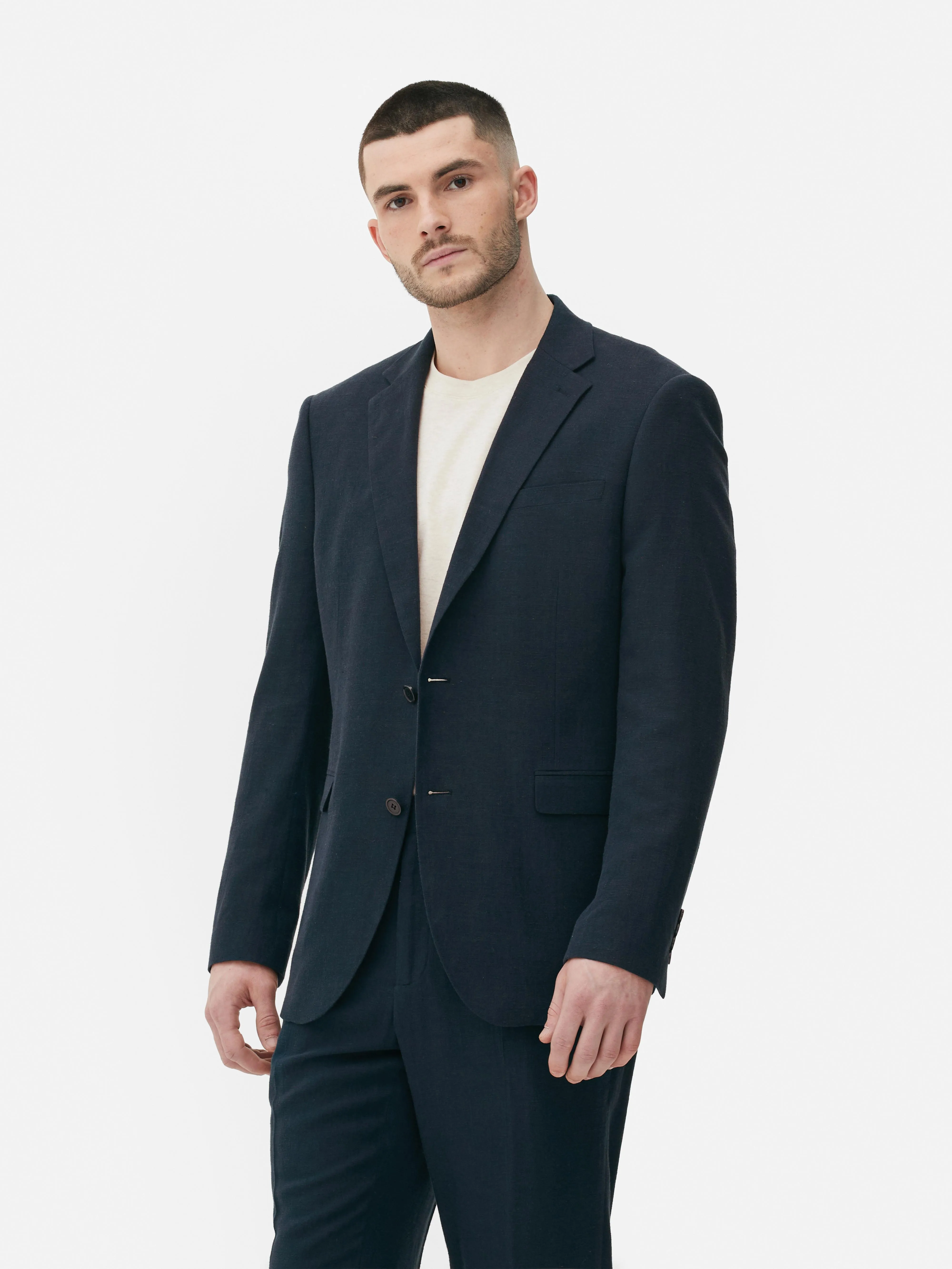 Chaqueta de traje con botonadura simple de Kem