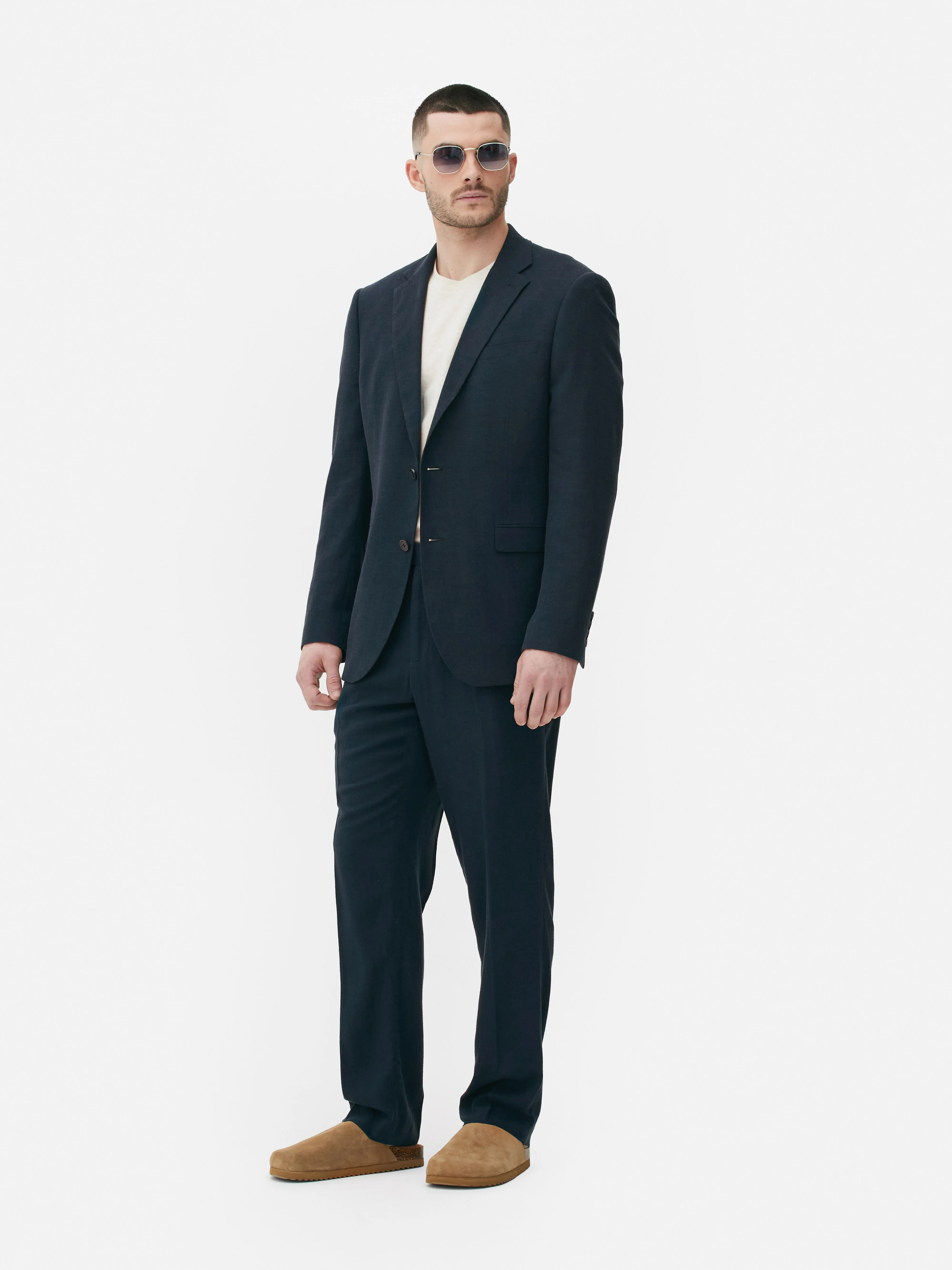 Chaqueta de traje con botonadura simple de Kem