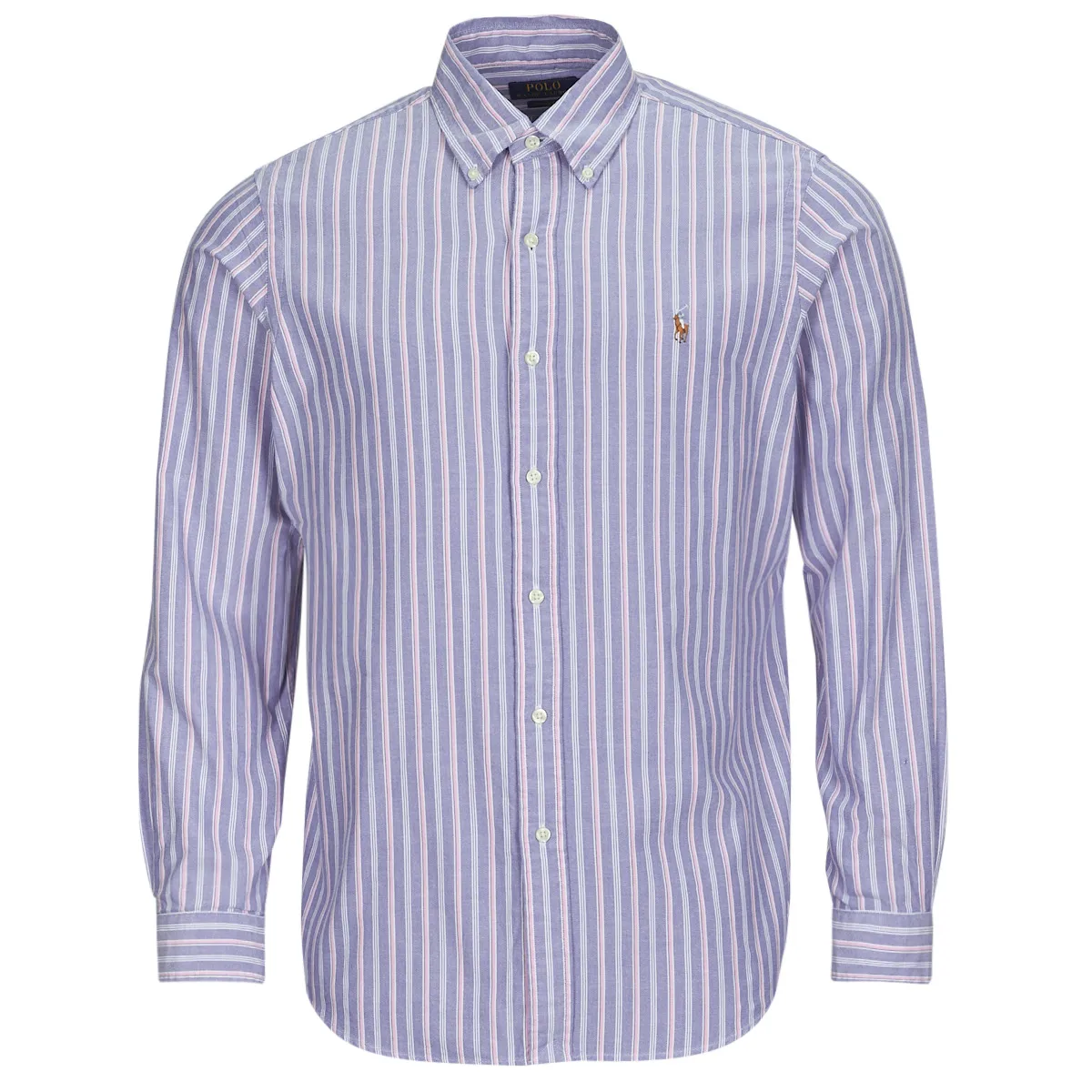 CHEMISE COUPE DROITE EN OXFORD RAYEE